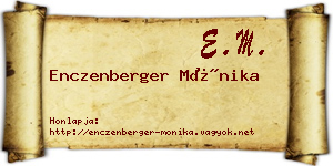 Enczenberger Mónika névjegykártya